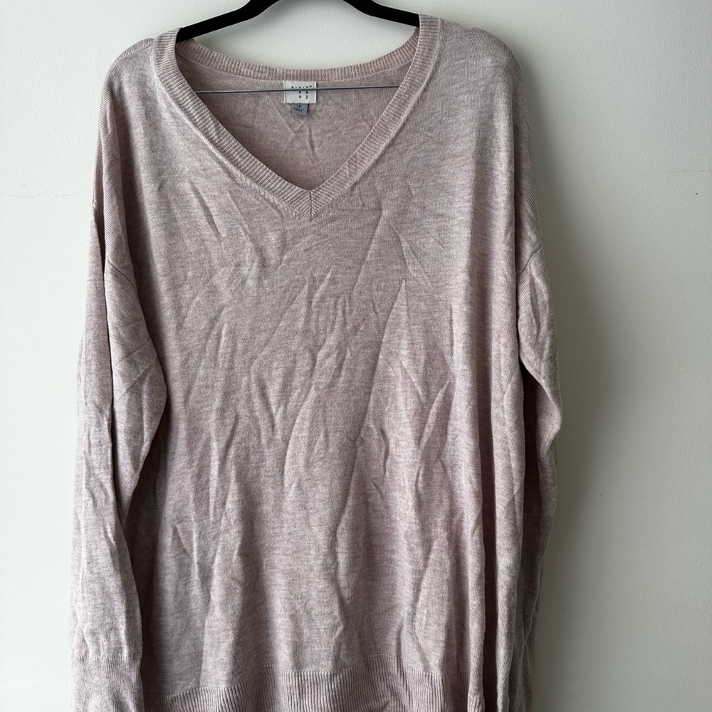A New Day V-Neck Sweater in Light Pink